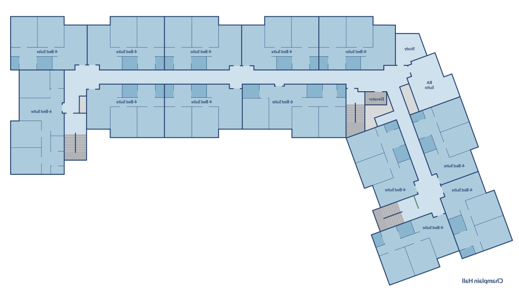 Floor plan of Champlain Hall